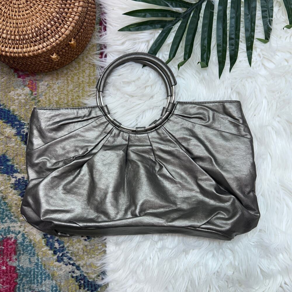 Vintage Y2K 2000s Charlotte Russe Top Handle O-Ring Clutch Hand Bag Purse